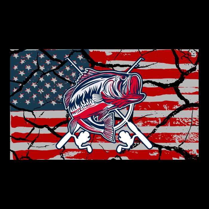 Cool Usa Fishing With Flag City Backpack