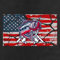 Cool Usa Fishing With Flag Adult Drive Performance Visor