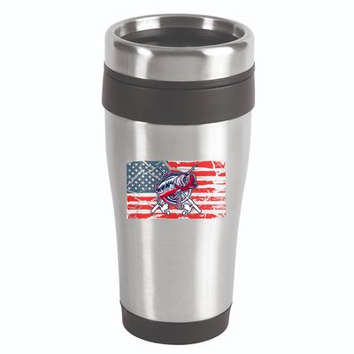 Cool Usa Fishing With Flag 16oz Travel Tumbler