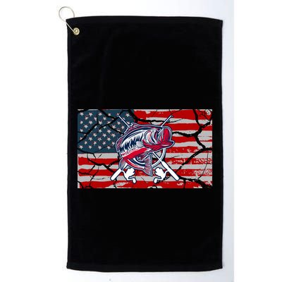 Cool Usa Fishing With Flag Golf Towel