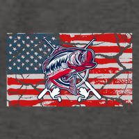 Cool Usa Fishing With Flag Vector Backpack