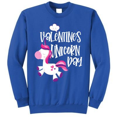 Cute Unicorn Face Valentine's Day Gift Tee Gift Tall Sweatshirt