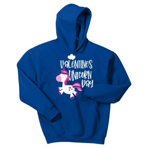 Cute Unicorn Face Valentine's Day Gift Tee Gift Kids Hoodie