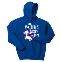 Cute Unicorn Face Valentine's Day Gift Tee Gift Kids Hoodie