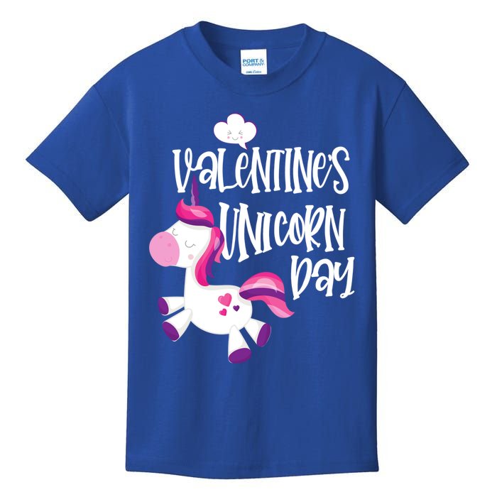 Cute Unicorn Face Valentine's Day Gift Tee Gift Kids T-Shirt