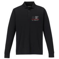 Chaplain Usa Flag Profession Retro Job Title Performance Long Sleeve Polo