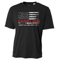 Chaplain Usa Flag Profession Retro Job Title Cooling Performance Crew T-Shirt