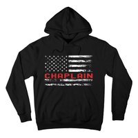 Chaplain Usa Flag Profession Retro Job Title Hoodie