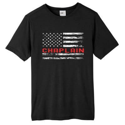 Chaplain Usa Flag Profession Retro Job Title Tall Fusion ChromaSoft Performance T-Shirt