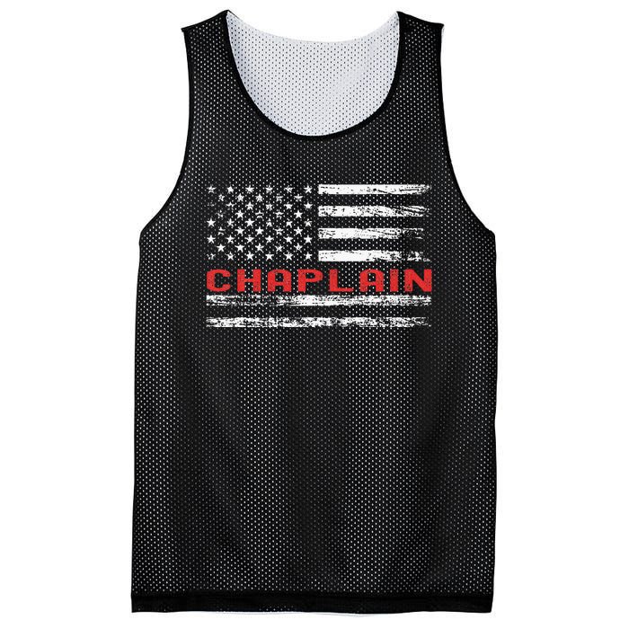 Chaplain Usa Flag Profession Retro Job Title Mesh Reversible Basketball Jersey Tank