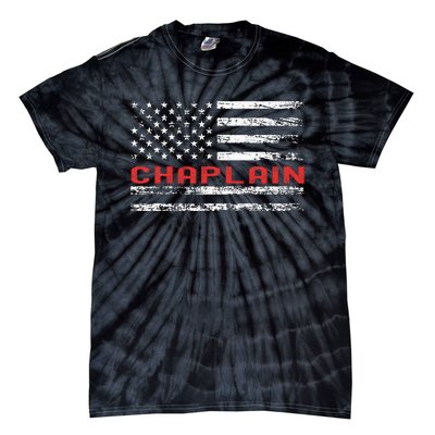 Chaplain Usa Flag Profession Retro Job Title Tie-Dye T-Shirt