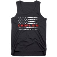 Chaplain Usa Flag Profession Retro Job Title Tank Top