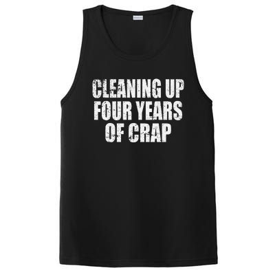 Cleaning Up Four Years Of Crap Funny Trump PosiCharge Competitor Tank