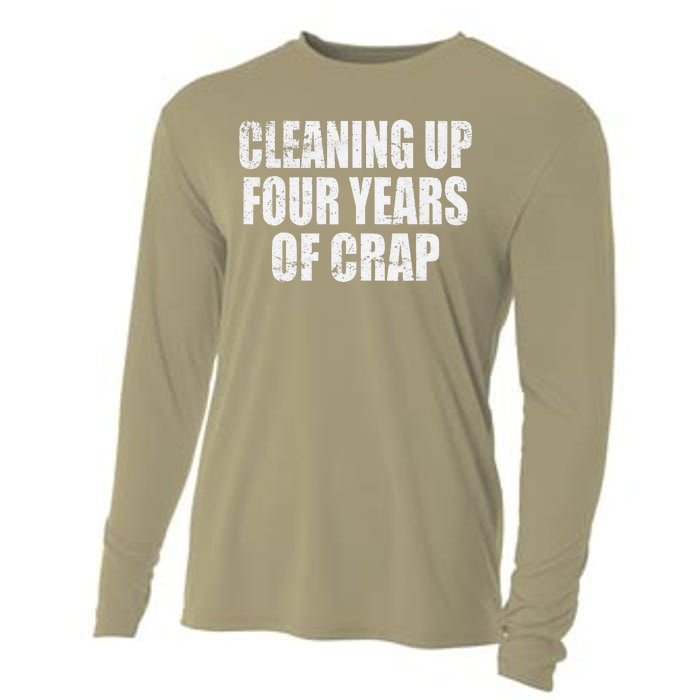 Cleaning Up Four Years Of Crap Funny Trump Cooling Performance Long Sleeve Crew