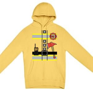 Cute Us Firefighter Costume Halloween Ready! Gift Premium Pullover Hoodie