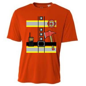 Cute Us Firefighter Costume Halloween Ready! Gift Cooling Performance Crew T-Shirt