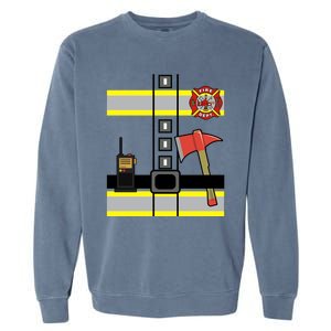 Cute Us Firefighter Costume Halloween Ready! Gift Garment-Dyed Sweatshirt