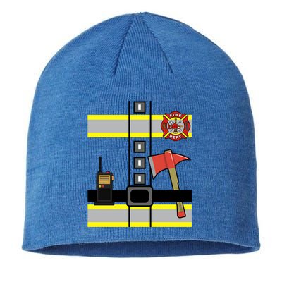 Cute Us Firefighter Costume Halloween Ready! Gift Sustainable Beanie