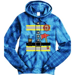 Cute Us Firefighter Costume Halloween Ready! Gift Tie Dye Hoodie