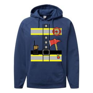 Cute Us Firefighter Costume Halloween Ready! Gift Performance Fleece Hoodie