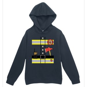 Cute Us Firefighter Costume Halloween Ready! Gift Urban Pullover Hoodie