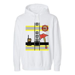 Cute Us Firefighter Costume Halloween Ready! Gift Garment-Dyed Fleece Hoodie