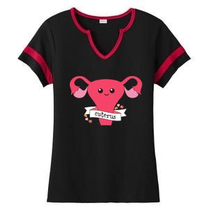 Cuterus Uterus Feminist Lgbt Feminism Ladies Halftime Notch Neck Tee