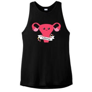 Cuterus Uterus Feminist Lgbt Feminism Ladies PosiCharge Tri-Blend Wicking Tank