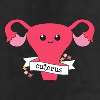 Cuterus Uterus Feminist Lgbt Feminism 7 Panel Mesh Trucker Snapback Hat