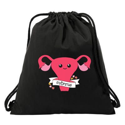 Cuterus Uterus Feminist Lgbt Feminism Drawstring Bag