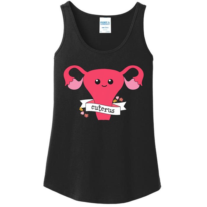 Cuterus Uterus Feminist Lgbt Feminism Ladies Essential Tank