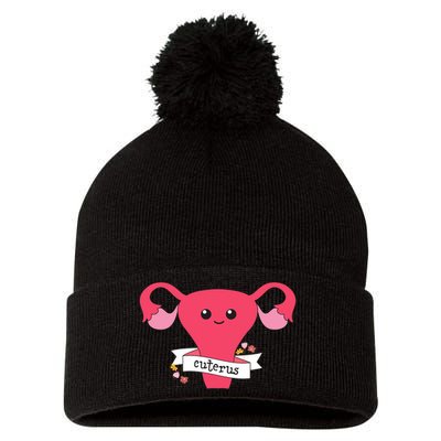 Cuterus Uterus Feminist Lgbt Feminism Pom Pom 12in Knit Beanie