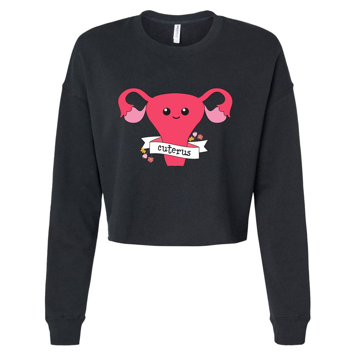Cuterus Uterus Feminist Lgbt Feminism Cropped Pullover Crew