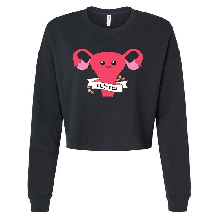 Cuterus Uterus Feminist Lgbt Feminism Cropped Pullover Crew