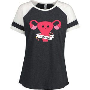 Cuterus Uterus Feminist Lgbt Feminism Enza Ladies Jersey Colorblock Tee