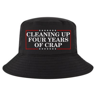 Cleaning Up Four Years Of Crap Funny Trump Garbage Truck Cool Comfort Performance Bucket Hat