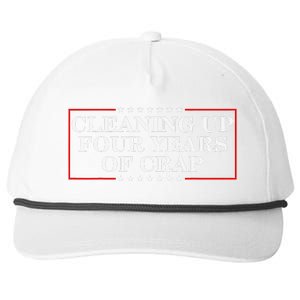 Cleaning Up Four Years Of Crap Funny Trump Garbage Truck Snapback Five-Panel Rope Hat