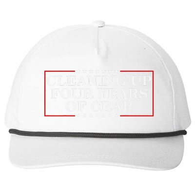 Cleaning Up Four Years Of Crap Funny Trump Garbage Truck Snapback Five-Panel Rope Hat