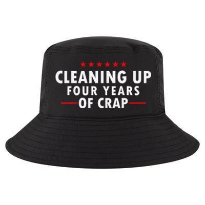 Cleaning Up Four Years Of Crap Funny Trump Garbage Truck Cool Comfort Performance Bucket Hat