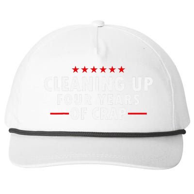 Cleaning Up Four Years Of Crap Funny Trump Garbage Truck Snapback Five-Panel Rope Hat