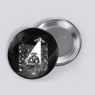 Cool Ufo Funny Alien Offensive Gift For Men Women Ufo Cow Abduction Crazy Bad Vintage Bunny Graphic Flying Saucer Button