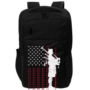 Cool Us Flag Bagpiper Design Bagpipe Players Impact Tech Backpack