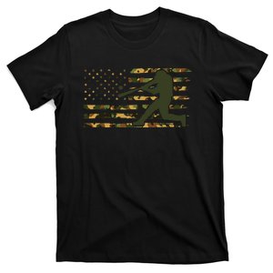 Camo USA Flag Baseball American Flag Baseball T-Shirt