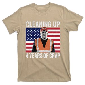 Cleaning Up Four Years Of Crap Funny Trump Garbage T-Shirt