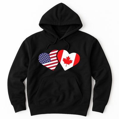 Canada Usa Flag Heart Canadian Americans Love Cute Hoodie