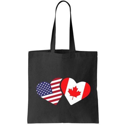 Canada Usa Flag Heart Canadian Americans Love Cute Bag