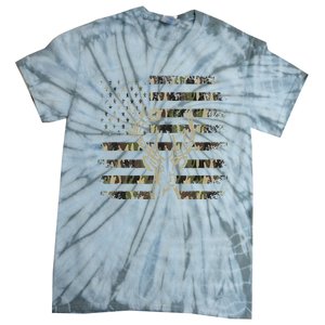 Camo Usa Flag Deer Elk Buck Camoflage Hunting Hunter Tie-Dye T-Shirt