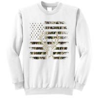 Camo Usa Flag Deer Elk Buck Camoflage Hunting Hunter Sweatshirt