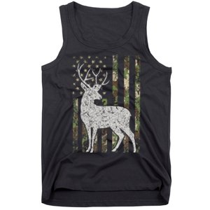 Camo Usa Flag Deer Elk Buck Camoflage Hunting Hunter Gift Tank Top