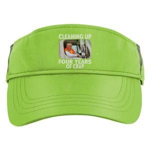 Cleaning Up Four Years Of Crap Funny Trump Adult Drive Performance Visor